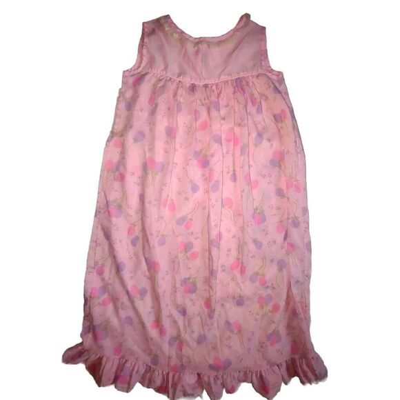 5/$25 Sz 6X Her Majesty Gown Slip Dress  Pink Purple Balloons Flowers Lace - Picture 1 of 8